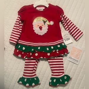 Bonnie Jean Christmas 2 piece outfit | 3-6mths